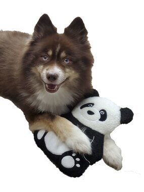 Pepper the Giant Panda Fleece Dog Toy-Durable DoubleStitched Squeaker&CrinkleToy